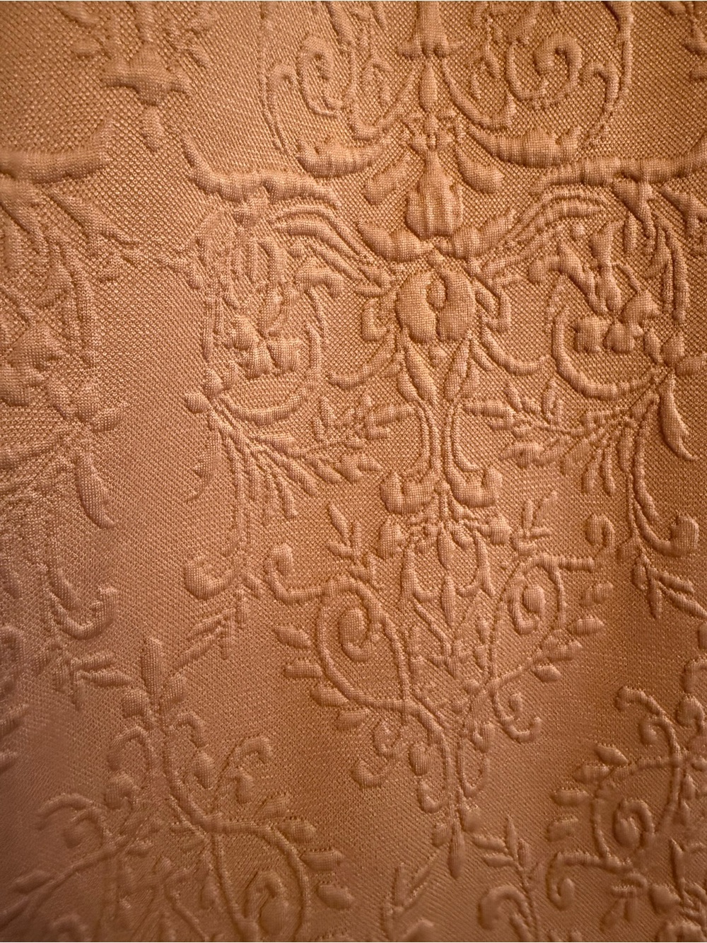 Women's Embossed Trench Coat - Camel/Tan - Picture 3 of 3